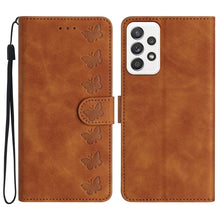 Load image into Gallery viewer, Seven Butterflies Embossed Leather Phone Case