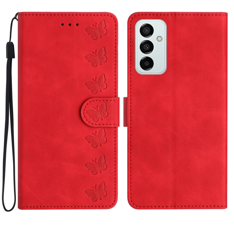 Seven Butterflies Embossed Leather Phone Case