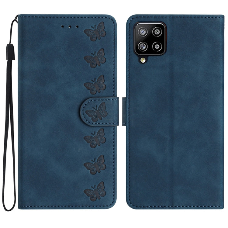 Seven Butterflies Embossed Leather Phone Case