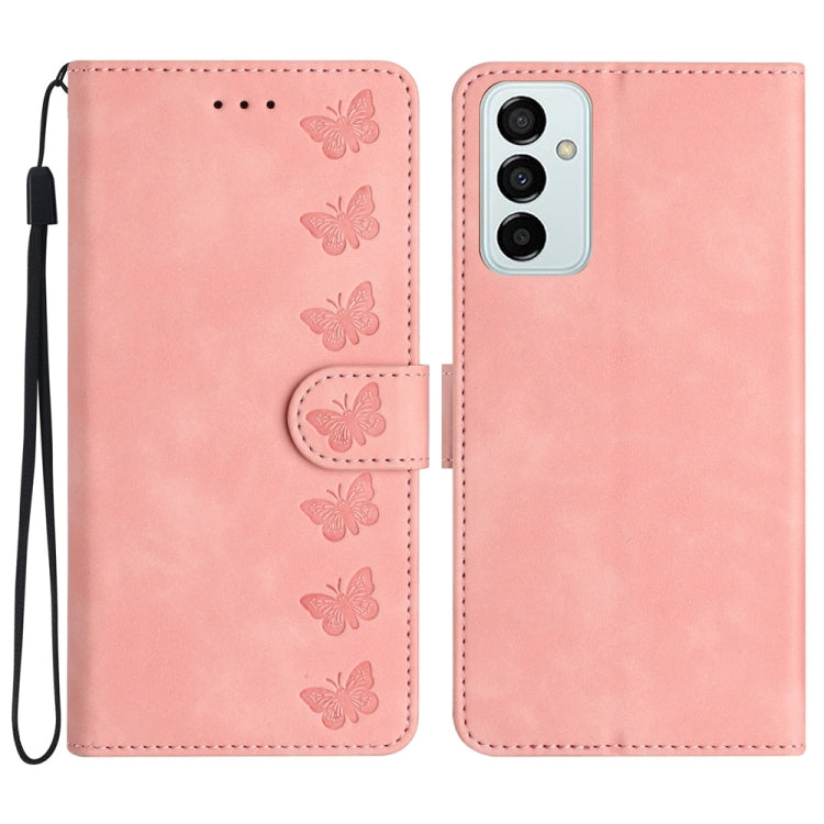 Seven Butterflies Embossed Leather Phone Case