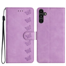 Load image into Gallery viewer, Seven Butterflies Embossed Leather Phone Case, For Samsung Galaxy A13 5G, For Samsung Galaxy A14 5G, For Samsung Galaxy A20 / A30, For Samsung Galaxy S24 5G, For Samsung Galaxy A05s, For Samsung Galaxy A20e, For Samsung Galaxy A20s                     ...