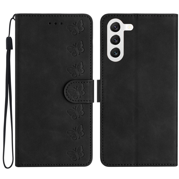 Seven Butterflies Embossed Leather Phone Case, For Samsung Galaxy A13 5G, For Samsung Galaxy A14 5G, For Samsung Galaxy A20 / A30, For Samsung Galaxy S24 5G, For Samsung Galaxy A05s, For Samsung Galaxy A20e, For Samsung Galaxy A20s                     ...