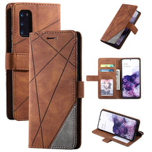 Load image into Gallery viewer, Skin Feel Splicing Horizontal Flip Leather Case with Holder &amp; Card Slots &amp; Wallet &amp; Photo Frame, For Samsung Galaxy S20, For Samsung Galaxy S20 Plus, For Samsung Galaxy S20 Ultra, For Samsung Galaxy S8, For Samsung Galaxy J6, For Samsung Galaxy A50    ...