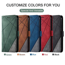 Load image into Gallery viewer, Skin Feel Splicing Horizontal Flip Leather Case with Holder &amp; Card Slots &amp; Wallet &amp; Photo Frame, For Samsung Galaxy A20, For Samsung Galaxy A20e