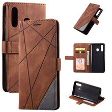 Load image into Gallery viewer, Skin Feel Splicing Horizontal Flip Leather Case with Holder &amp; Card Slots &amp; Wallet &amp; Photo Frame, For Samsung Galaxy A20, For Samsung Galaxy A20e