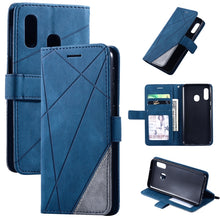 Load image into Gallery viewer, Skin Feel Splicing Horizontal Flip Leather Case with Holder &amp; Card Slots &amp; Wallet &amp; Photo Frame, For Samsung Galaxy A20, For Samsung Galaxy A20e