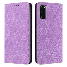 Load image into Gallery viewer, Ethnic Embossed Adsorption Leather Phone Case, For Samsung Galaxy S20, For Samsung Galaxy S20+, For Samsung Galaxy S20 FE, For Samsung Galaxy S20 Ultra, For Samsung Galaxy A02s 166mm, For Samsung Galaxy A03s 166mm, For Samsung Galaxy A12 5G            ...