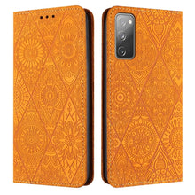 Load image into Gallery viewer, Ethnic Embossed Adsorption Leather Phone Case, For Samsung Galaxy S20, For Samsung Galaxy S20+, For Samsung Galaxy S20 FE, For Samsung Galaxy S20 Ultra, For Samsung Galaxy A02s 166mm, For Samsung Galaxy A03s 166mm, For Samsung Galaxy A12 5G            ...