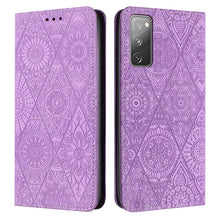 Load image into Gallery viewer, Ethnic Embossed Adsorption Leather Phone Case, For Samsung Galaxy S20, For Samsung Galaxy S20+, For Samsung Galaxy S20 FE, For Samsung Galaxy S20 Ultra, For Samsung Galaxy A02s 166mm, For Samsung Galaxy A03s 166mm, For Samsung Galaxy A12 5G            ...