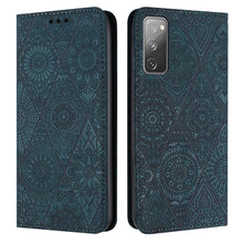 Load image into Gallery viewer, Ethnic Embossed Adsorption Leather Phone Case, For Samsung Galaxy S20, For Samsung Galaxy S20+, For Samsung Galaxy S20 FE, For Samsung Galaxy S20 Ultra, For Samsung Galaxy A02s 166mm, For Samsung Galaxy A03s 166mm, For Samsung Galaxy A12 5G            ...