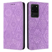 Load image into Gallery viewer, Ethnic Embossed Adsorption Leather Phone Case, For Samsung Galaxy S20, For Samsung Galaxy S20+, For Samsung Galaxy S20 FE, For Samsung Galaxy S20 Ultra, For Samsung Galaxy A02s 166mm, For Samsung Galaxy A03s 166mm, For Samsung Galaxy A12 5G            ...