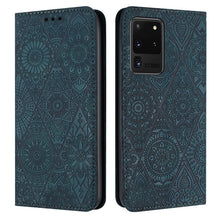 Load image into Gallery viewer, Ethnic Embossed Adsorption Leather Phone Case, For Samsung Galaxy S20, For Samsung Galaxy S20+, For Samsung Galaxy S20 FE, For Samsung Galaxy S20 Ultra, For Samsung Galaxy A02s 166mm, For Samsung Galaxy A03s 166mm, For Samsung Galaxy A12 5G            ...