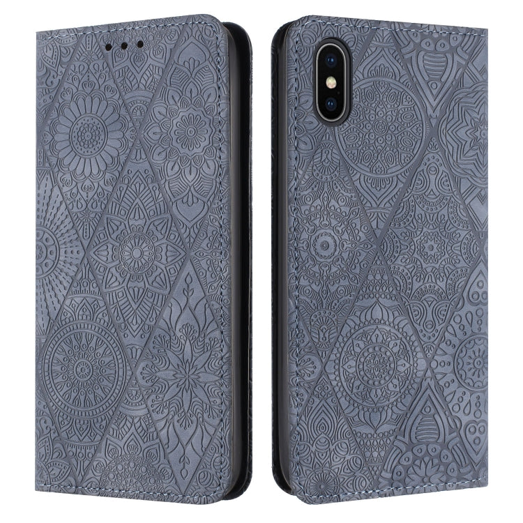 Ethnic Embossed Adsorption Leather Phone Case