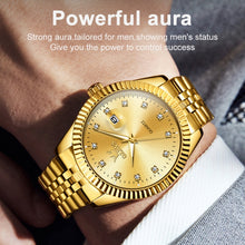 Load image into Gallery viewer, OLEVS 5526 Men Diamond Set Luminous Waterproof Quartz Watch