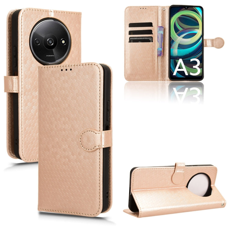 Honeycomb Dot Texture Leather Phone Case, For Xiaomi Poco F6 /Redmi Turbo 3, For Xiaomi Civi 4 Pro, For Xiaomi Poco M6 Pro 4G, For Xiaomi Redmi A3, For Xiaomi Redmi Note 13 Pro 4G Global, For Xiaomi Redmi Note 13 4G, For Xiaomi Redmi 13C 5G / 4G       ...