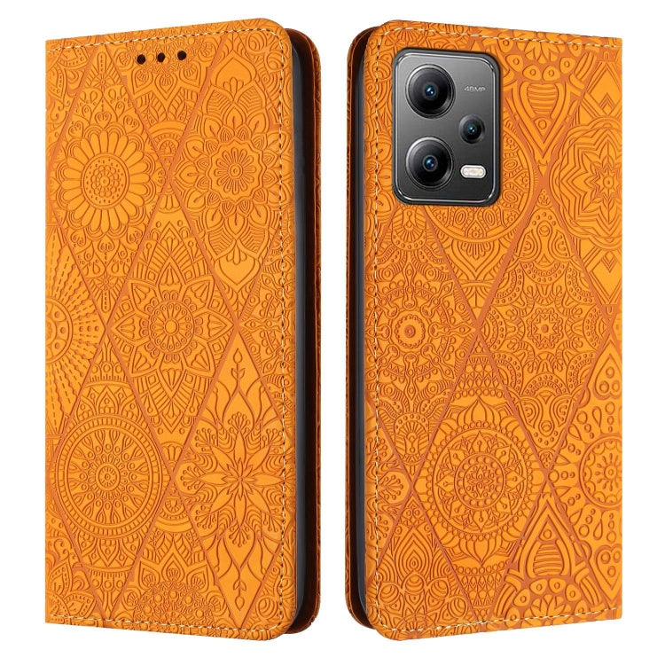 Ethnic Embossed Adsorption Leather Phone Case, For Xiaomi Redmi 13 4G, For Xiaomi Redmi Note 13 5G, For Xiaomi Redmi 13C, For Xiaomi Redmi Note 13 Pro 5G, For Redmi Note 12 Pro 4G, For Redmi Note 12 4G Global, For Redmi Note 12 Pro 5G Global           ...