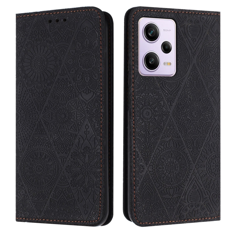 Ethnic Embossed Adsorption Leather Phone Case, For Xiaomi Redmi 13 4G, For Xiaomi Redmi Note 13 5G, For Xiaomi Redmi 13C, For Xiaomi Redmi Note 13 Pro 5G, For Redmi Note 12 Pro 4G, For Redmi Note 12 4G Global, For Redmi Note 12 Pro 5G Global           ...