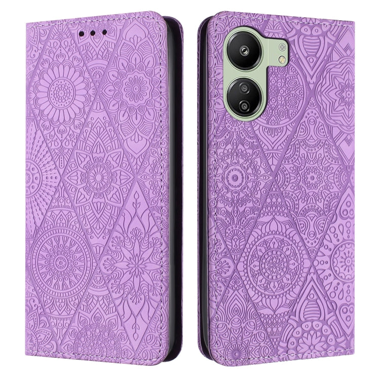 Ethnic Embossed Adsorption Leather Phone Case, For Xiaomi Redmi 13 4G, For Xiaomi Redmi Note 13 5G, For Xiaomi Redmi 13C, For Xiaomi Redmi Note 13 Pro 5G, For Redmi Note 12 Pro 4G, For Redmi Note 12 4G Global, For Redmi Note 12 Pro 5G Global           ...