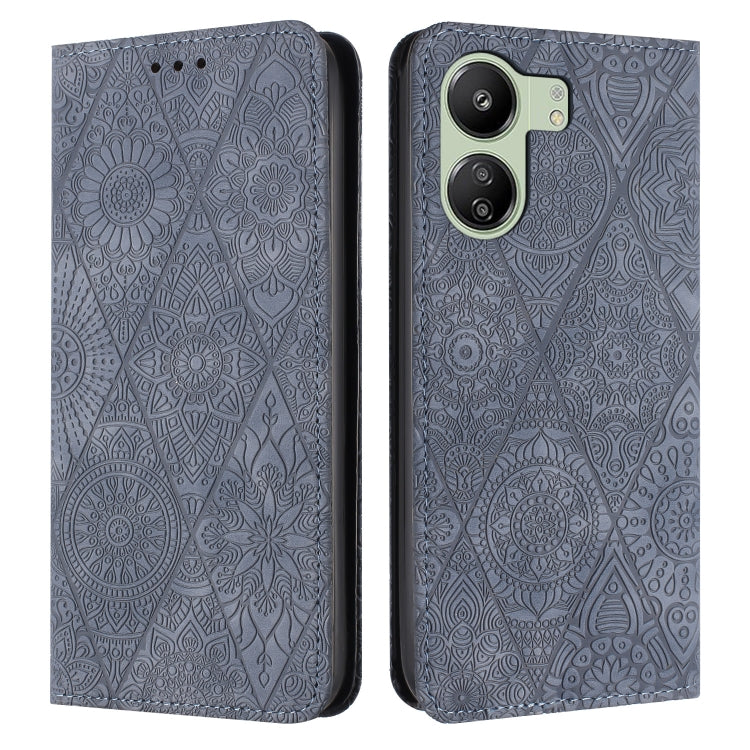Ethnic Embossed Adsorption Leather Phone Case, For Xiaomi Redmi 13 4G, For Xiaomi Redmi Note 13 5G, For Xiaomi Redmi 13C, For Xiaomi Redmi Note 13 Pro 5G, For Redmi Note 12 Pro 4G, For Redmi Note 12 4G Global, For Redmi Note 12 Pro 5G Global           ...