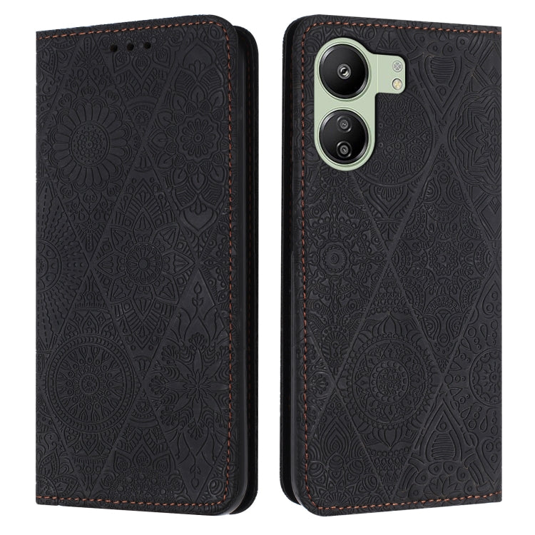 Ethnic Embossed Adsorption Leather Phone Case, For Xiaomi Redmi 13 4G, For Xiaomi Redmi Note 13 5G, For Xiaomi Redmi 13C, For Xiaomi Redmi Note 13 Pro 5G, For Redmi Note 12 Pro 4G, For Redmi Note 12 4G Global, For Redmi Note 12 Pro 5G Global           ...