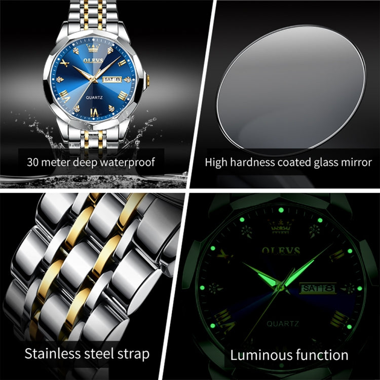 OLEVS 9931 Men Luminous Waterproof Quartz Watch