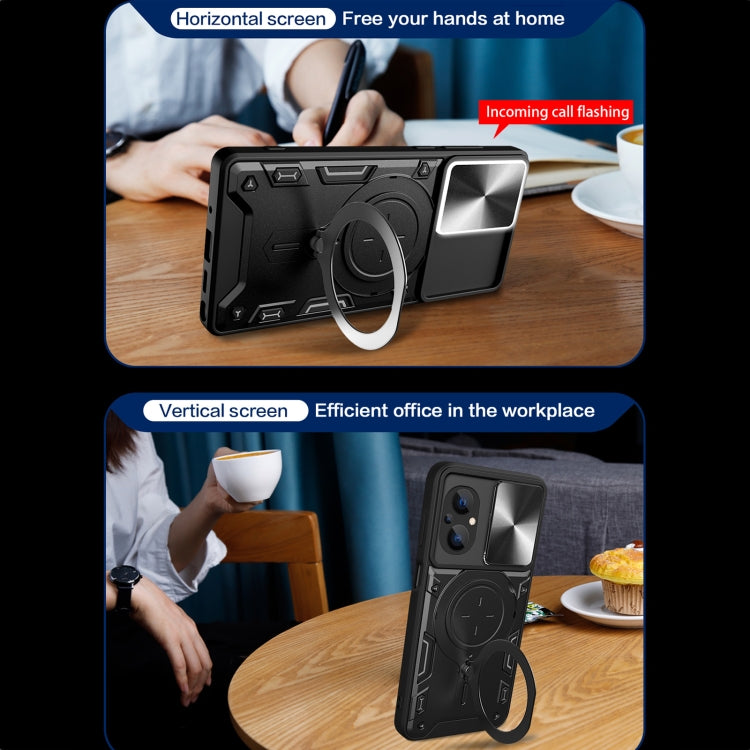 CD Texture Sliding Camshield Magnetic Holder Phone Case, For Xiaomi Poco M5 5G, For Xiaomi Redmi A1 4G, For Xiaomi Redmi Note 11 Global, For Xiaomi Redmi K40S / Poco F4, For Xiaomi Poco M4 Pro 4G, For Xiaomi Poco X4 Pro 5G, For Xiaomi Redmi Note 11 4G ...