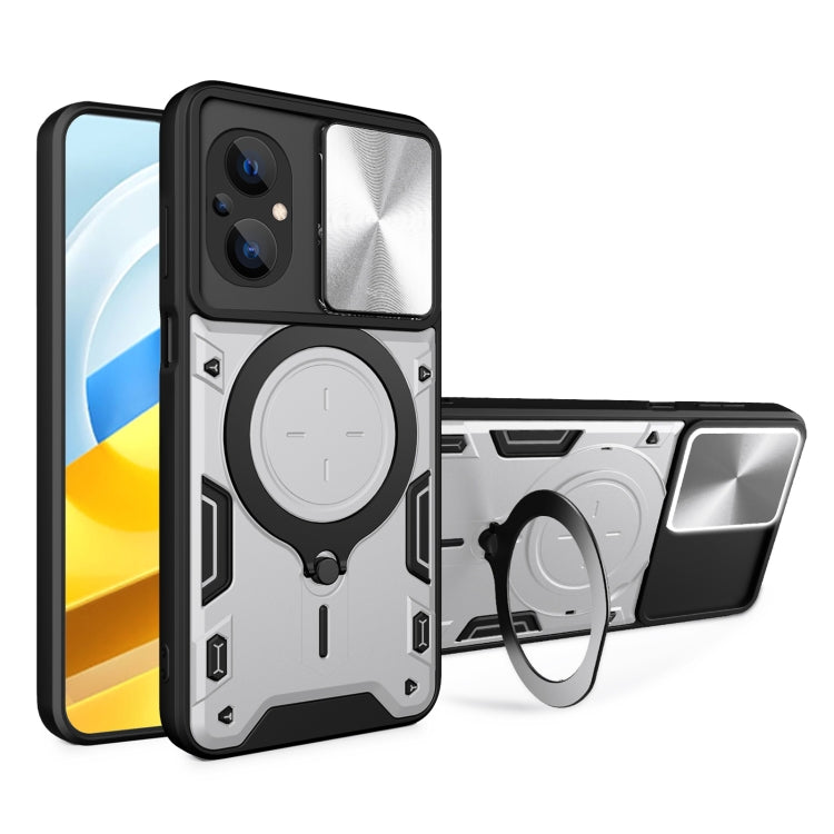 CD Texture Sliding Camshield Magnetic Holder Phone Case, For Xiaomi Poco M5 5G, For Xiaomi Redmi A1 4G, For Xiaomi Redmi Note 11 Global, For Xiaomi Redmi K40S / Poco F4, For Xiaomi Poco M4 Pro 4G, For Xiaomi Poco X4 Pro 5G, For Xiaomi Redmi Note 11 4G ...