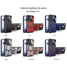 Load image into Gallery viewer, CD Texture Sliding Camshield Magnetic Holder Phone Case, For Xiaomi 11T, For Xiaomi Mi 11 Lite 4G / 5G, For Xiaomi Redmi Note 10 Pro 4G, For Xiaomi Redmi Note 9 4G