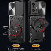 Load image into Gallery viewer, CD Texture Sliding Camshield Magnetic Holder Phone Case, For Xiaomi 11T, For Xiaomi Mi 11 Lite 4G / 5G, For Xiaomi Redmi Note 10 Pro 4G, For Xiaomi Redmi Note 9 4G