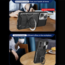 Load image into Gallery viewer, CD Texture Sliding Camshield Magnetic Holder Phone Case, For Xiaomi 11T, For Xiaomi Mi 11 Lite 4G / 5G, For Xiaomi Redmi Note 10 Pro 4G, For Xiaomi Redmi Note 9 4G