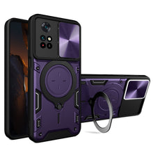 Load image into Gallery viewer, CD Texture Sliding Camshield Magnetic Holder Phone Case, For Xiaomi Poco M5 5G, For Xiaomi Redmi A1 4G, For Xiaomi Redmi Note 11 Global, For Xiaomi Redmi K40S / Poco F4, For Xiaomi Poco M4 Pro 4G, For Xiaomi Poco X4 Pro 5G, For Xiaomi Redmi Note 11 4G ...