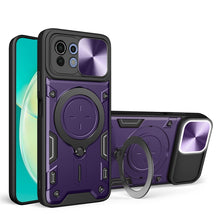 Load image into Gallery viewer, CD Texture Sliding Camshield Magnetic Holder Phone Case, For Xiaomi 11T, For Xiaomi Mi 11 Lite 4G / 5G, For Xiaomi Redmi Note 9 4G