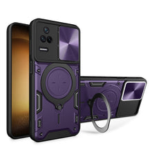 Load image into Gallery viewer, CD Texture Sliding Camshield Magnetic Holder Phone Case, For Xiaomi Poco M5 5G, For Xiaomi Redmi A1 4G, For Xiaomi Redmi Note 11 Global, For Xiaomi Redmi K40S / Poco F4, For Xiaomi Poco M4 Pro 4G, For Xiaomi Poco X4 Pro 5G, For Xiaomi Redmi Note 11 4G ...