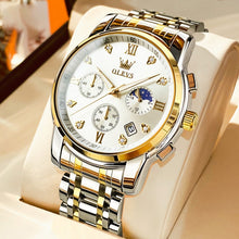 Load image into Gallery viewer, OLEVS 2858 Men Multifunctional Business Waterproof Quartz Watch