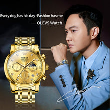 Load image into Gallery viewer, OLEVS 2889 Men Multifunctional Luminous Waterproof Quartz Watch