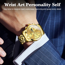 Load image into Gallery viewer, OLEVS 2889 Men Multifunctional Luminous Waterproof Quartz Watch