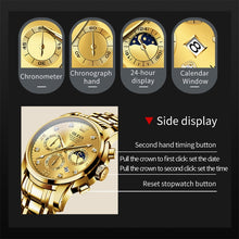 Load image into Gallery viewer, OLEVS 2889 Men Multifunctional Luminous Waterproof Quartz Watch