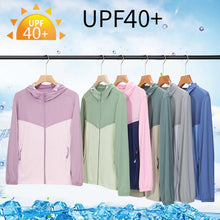 Load image into Gallery viewer, UPF40+ Men and Women Summer High Elasticity Ice Silk Sunscreen Clothing Sports Coat, M, L, XL, XXL, XXXL, XXXXL, XXXXXL