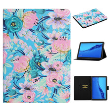 Load image into Gallery viewer, Flower Pattern Horizontal Flip Leather Case with Card Slots &amp; Holder, For Huawei MediaPad M5 lite 10.1, For Huawei MediaPad T5, For Lenovo Tab M10, For Lenovo Tab M10 Plus, For Samsung Galaxy Tab A 8.0 2019, For Samsung Galaxy Tab A 10.1 (2019)        ...