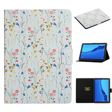 Load image into Gallery viewer, Flower Pattern Horizontal Flip Leather Case with Card Slots &amp; Holder, For Huawei MediaPad M5 lite 10.1, For Huawei MediaPad T5, For Lenovo Tab M10, For Lenovo Tab M10 Plus, For Samsung Galaxy Tab A 8.0 2019, For Samsung Galaxy Tab A 10.1 (2019)        ...