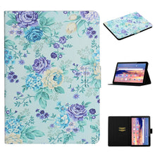 Load image into Gallery viewer, Flower Pattern Horizontal Flip Leather Case with Card Slots &amp; Holder, For Huawei MediaPad M5 lite 10.1, For Huawei MediaPad T5, For Lenovo Tab M10, For Lenovo Tab M10 Plus, For Samsung Galaxy Tab A 8.0 2019, For Samsung Galaxy Tab A 10.1 (2019)        ...