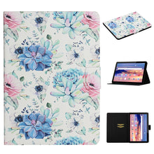 Load image into Gallery viewer, Flower Pattern Horizontal Flip Leather Case with Card Slots &amp; Holder, For Huawei MediaPad M5 lite 10.1, For Huawei MediaPad T5, For Lenovo Tab M10, For Lenovo Tab M10 Plus, For Samsung Galaxy Tab A 8.0 2019, For Samsung Galaxy Tab A 10.1 (2019)        ...