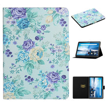 Load image into Gallery viewer, Flower Pattern Horizontal Flip Leather Case with Card Slots &amp; Holder, For Huawei MediaPad M5 lite 10.1, For Huawei MediaPad T5, For Lenovo Tab M10, For Lenovo Tab M10 Plus, For Samsung Galaxy Tab A 8.0 2019, For Samsung Galaxy Tab A 10.1 (2019)        ...