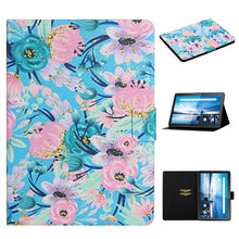 Load image into Gallery viewer, Flower Pattern Horizontal Flip Leather Case with Card Slots &amp; Holder, For Huawei MediaPad M5 lite 10.1, For Huawei MediaPad T5, For Lenovo Tab M10, For Lenovo Tab M10 Plus, For Samsung Galaxy Tab A 8.0 2019, For Samsung Galaxy Tab A 10.1 (2019)        ...