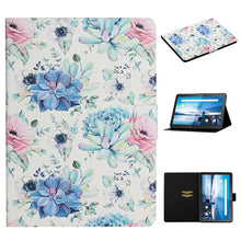 Load image into Gallery viewer, Flower Pattern Horizontal Flip Leather Case with Card Slots &amp; Holder, For Huawei MediaPad M5 lite 10.1, For Huawei MediaPad T5, For Lenovo Tab M10, For Lenovo Tab M10 Plus, For Samsung Galaxy Tab A 8.0 2019, For Samsung Galaxy Tab A 10.1 (2019)        ...