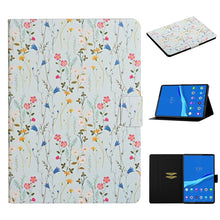 Load image into Gallery viewer, Flower Pattern Horizontal Flip Leather Case with Card Slots &amp; Holder, For Huawei MediaPad M5 lite 10.1, For Huawei MediaPad T5, For Lenovo Tab M10, For Lenovo Tab M10 Plus, For Samsung Galaxy Tab A 8.0 2019, For Samsung Galaxy Tab A 10.1 (2019)        ...