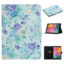 Load image into Gallery viewer, Flower Pattern Horizontal Flip Leather Case with Card Slots &amp; Holder, For Huawei MediaPad M5 lite 10.1, For Huawei MediaPad T5, For Lenovo Tab M10, For Lenovo Tab M10 Plus, For Samsung Galaxy Tab A 8.0 2019, For Samsung Galaxy Tab A 10.1 (2019)        ...