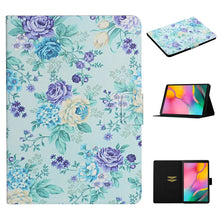 Load image into Gallery viewer, Flower Pattern Horizontal Flip Leather Case with Card Slots &amp; Holder, For Huawei MediaPad M5 lite 10.1, For Huawei MediaPad T5, For Lenovo Tab M10, For Lenovo Tab M10 Plus, For Samsung Galaxy Tab A 8.0 2019, For Samsung Galaxy Tab A 10.1 (2019)        ...