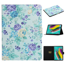 Load image into Gallery viewer, Flower Pattern Horizontal Flip Leather Case with Card Slots &amp; Holder, For Huawei MediaPad M5 lite 10.1, For Huawei MediaPad T5, For Lenovo Tab M10, For Lenovo Tab M10 Plus, For Samsung Galaxy Tab A 8.0 2019, For Samsung Galaxy Tab A 10.1 (2019)        ...