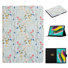 Load image into Gallery viewer, Flower Pattern Horizontal Flip Leather Case with Card Slots &amp; Holder, For Huawei MediaPad M5 lite 10.1, For Huawei MediaPad T5, For Lenovo Tab M10, For Lenovo Tab M10 Plus, For Samsung Galaxy Tab A 8.0 2019, For Samsung Galaxy Tab A 10.1 (2019)        ...